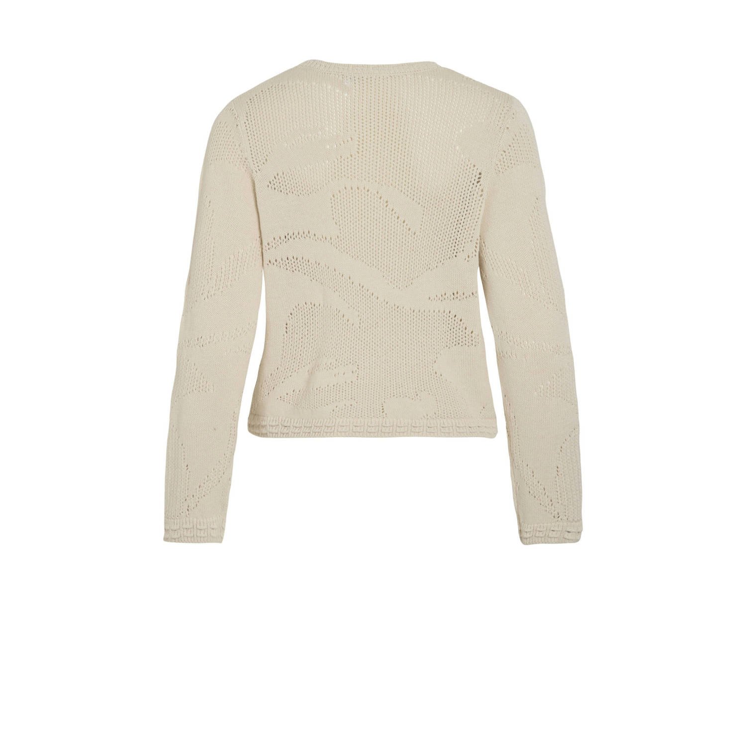 VILA gebreid vest ecru