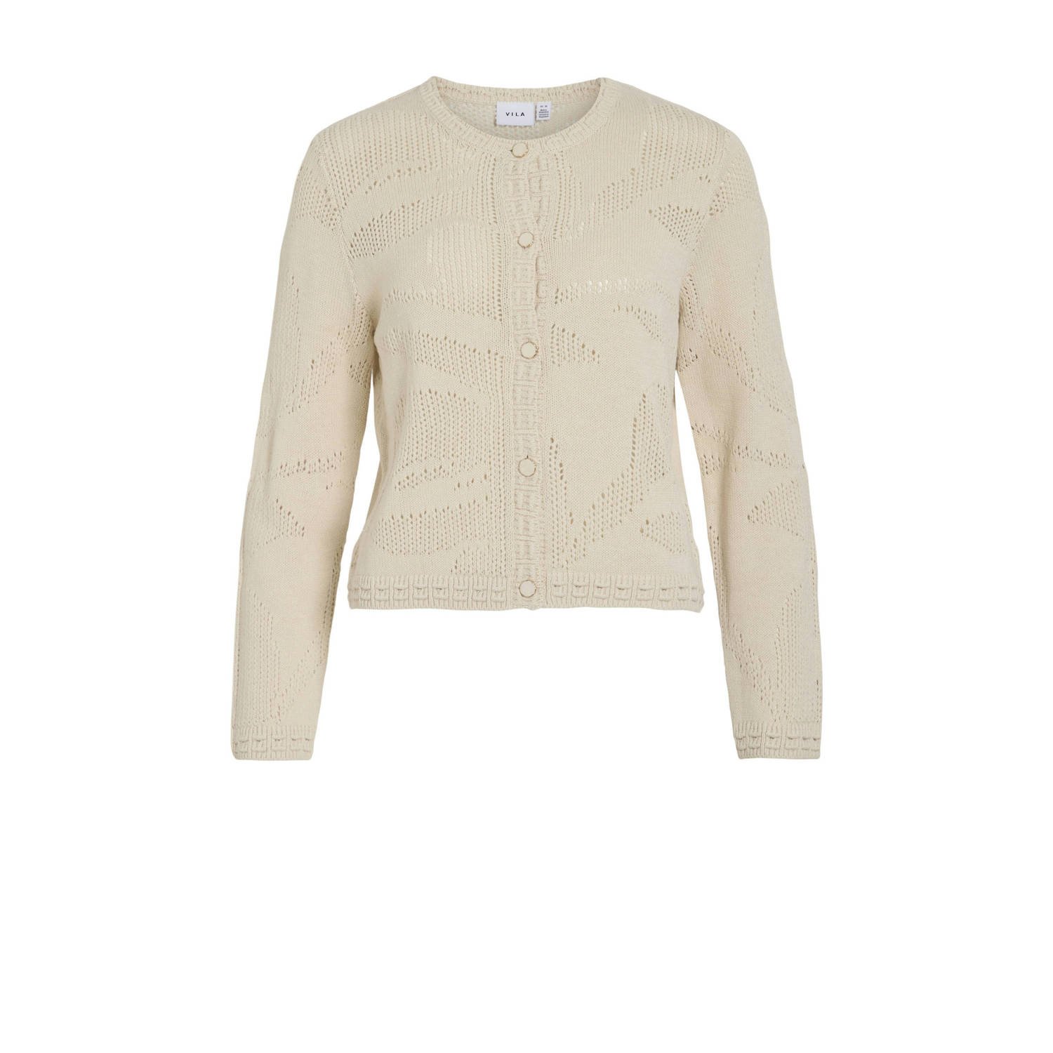VILA gebreid vest ecru