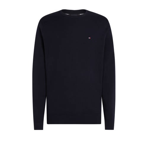 Tommy Hilfiger pullover fijn gebreid donkerblauw afbeelding