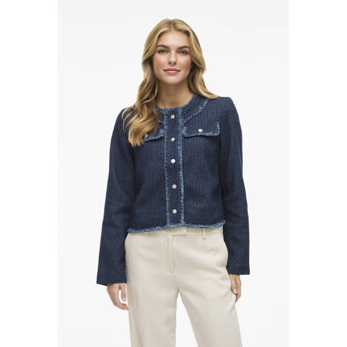 VILA denim spijkerjas dark blue denim afbeelding