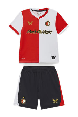 Junior Feyenoord Home voetbalset rood/wit/zwart