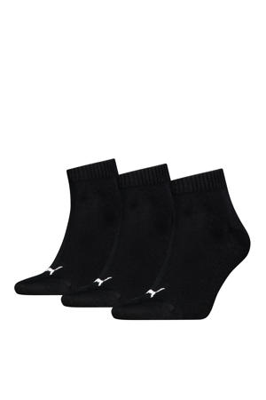 sneakersokken - zwart (set van 3)