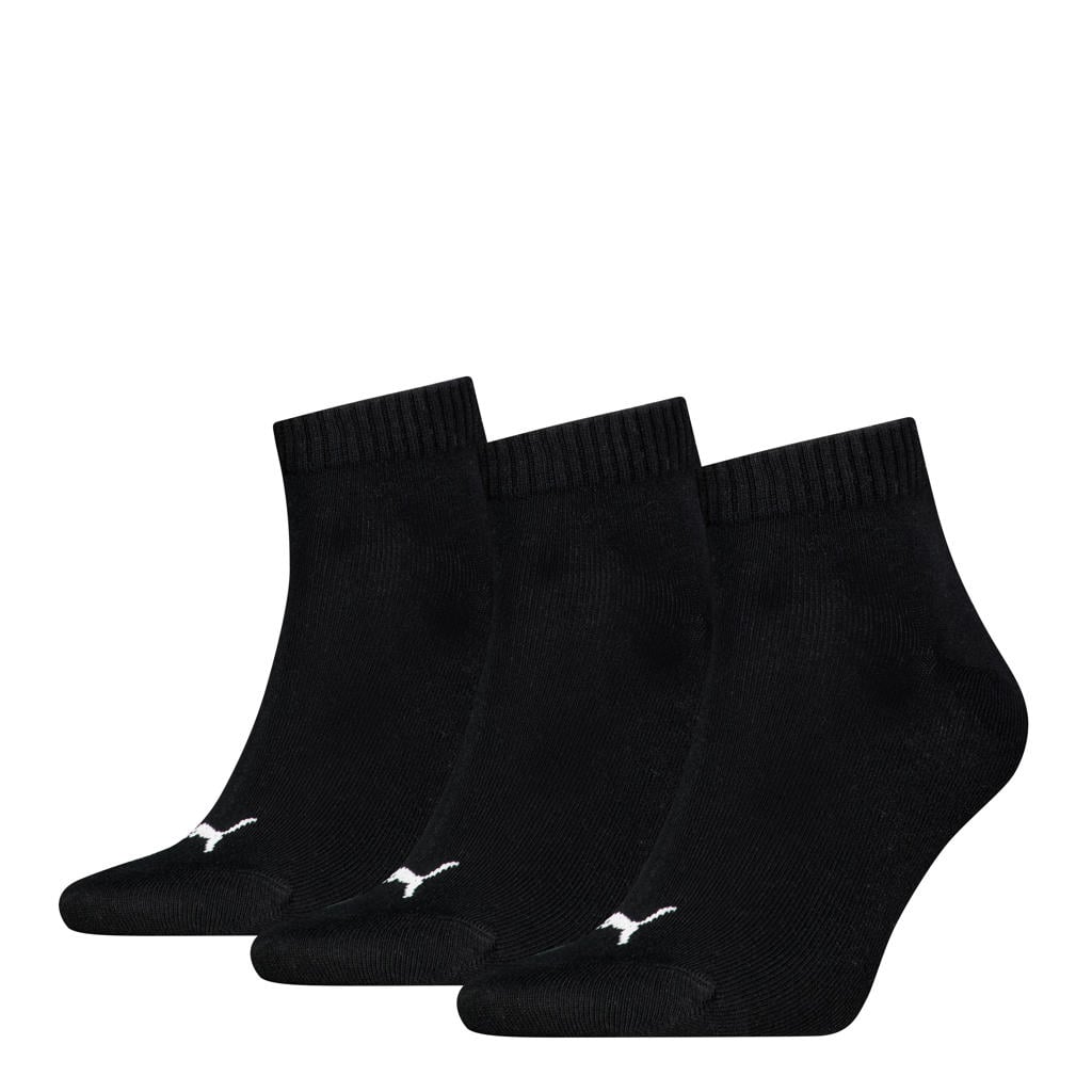 Puma sneakersokken - zwart (set van 3)