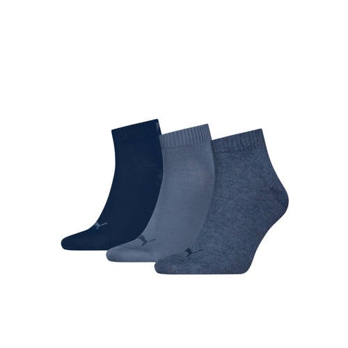 Puma sneakersokken - set van 3 blauw afbeelding