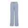 ONLY CARMAKOMA linnen high waist straight broek lichtblauw