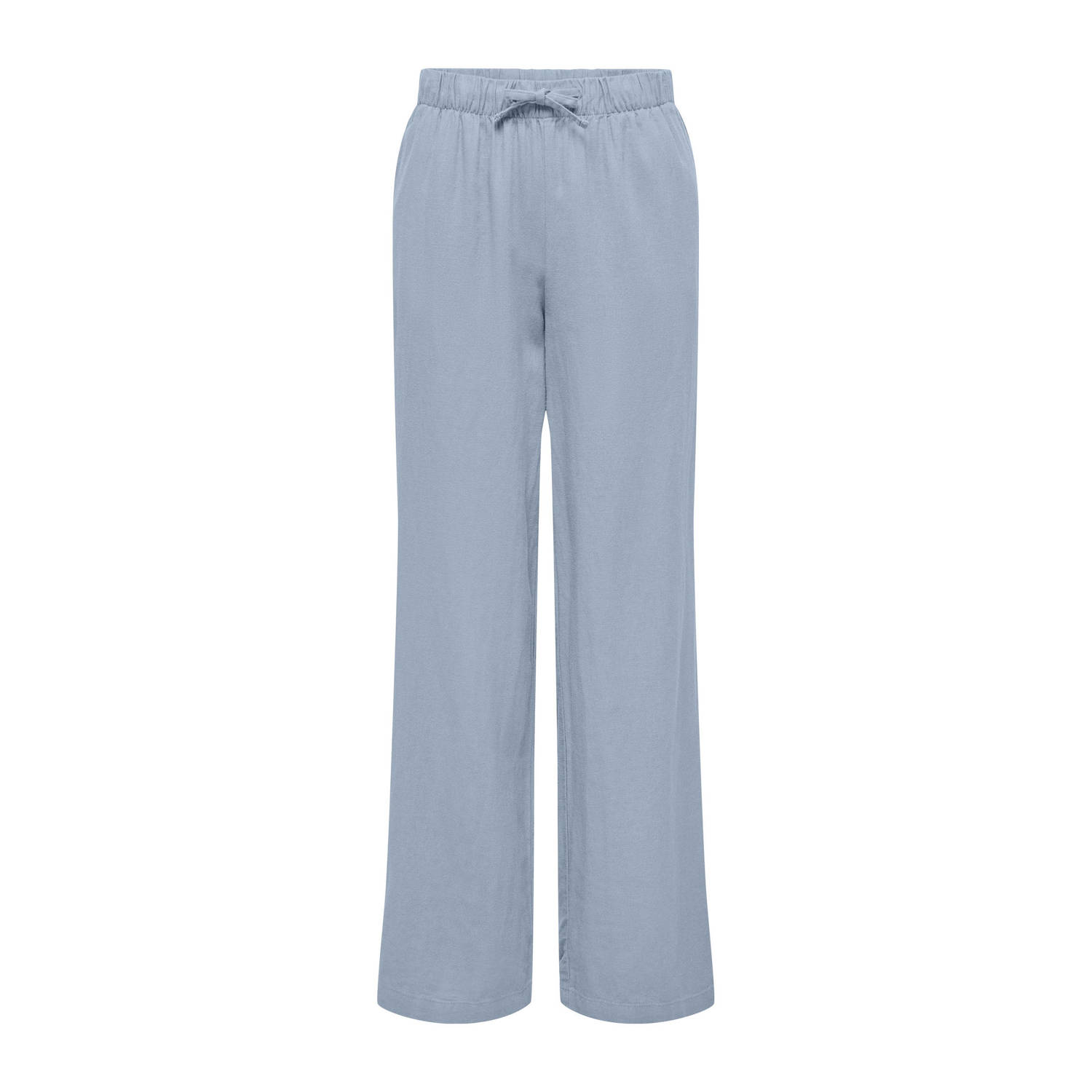 ONLY CARMAKOMA Linnen broek CARCARO MW LINEN BL PULL-UP PANT TLR