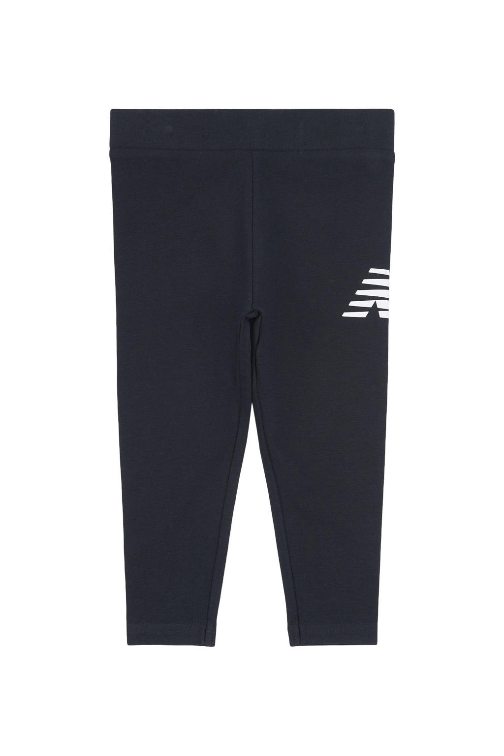 Zwarte meisjes New Balance legging van katoen met slim fit, elastische tailleband en logo dessin