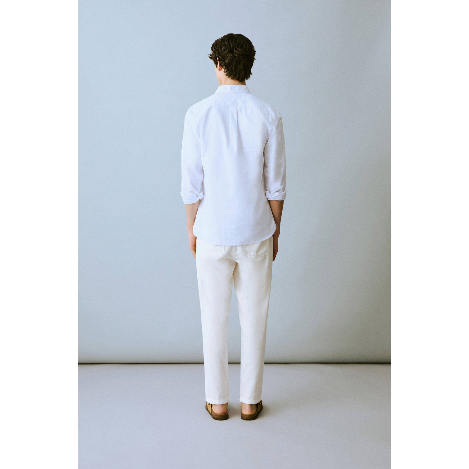 MANGO TEEN linnen casual broek ecru