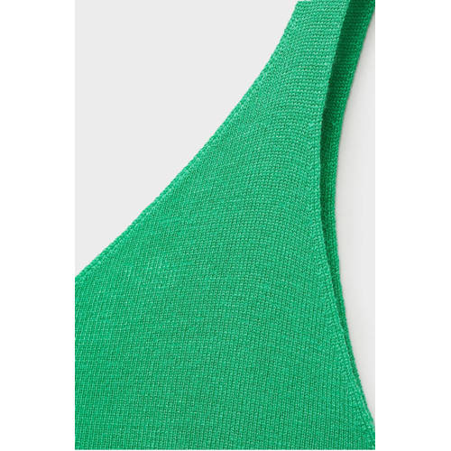 Mango mouwloze top groen fijn gebreid afbeelding