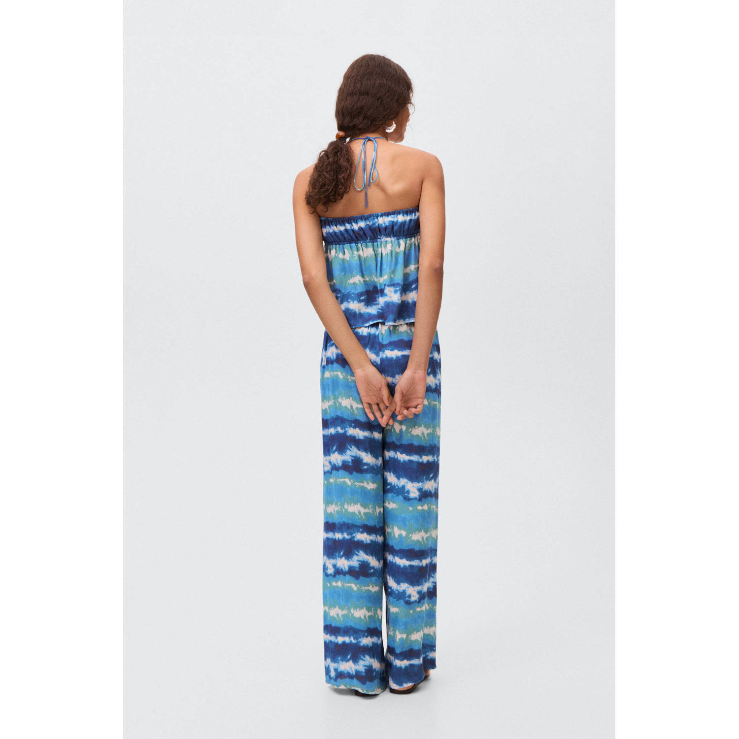 MANGO TEEN strapless top blauw