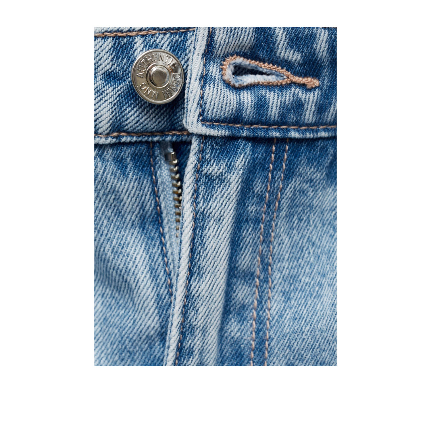 MANGO TEEN straight leg jeans medium blue denim
