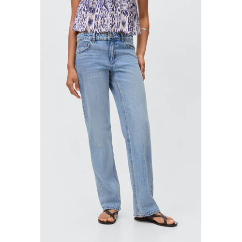 MANGO TEEN straight leg jeans medium blue denim afbeelding
