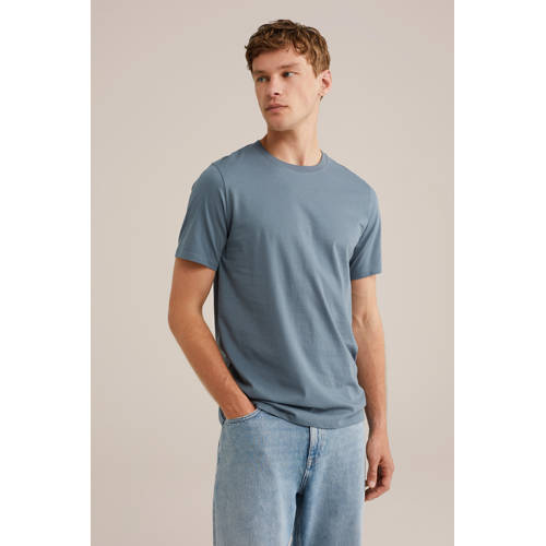 WE Fashion regular T-shirt grijsblauw afbeelding