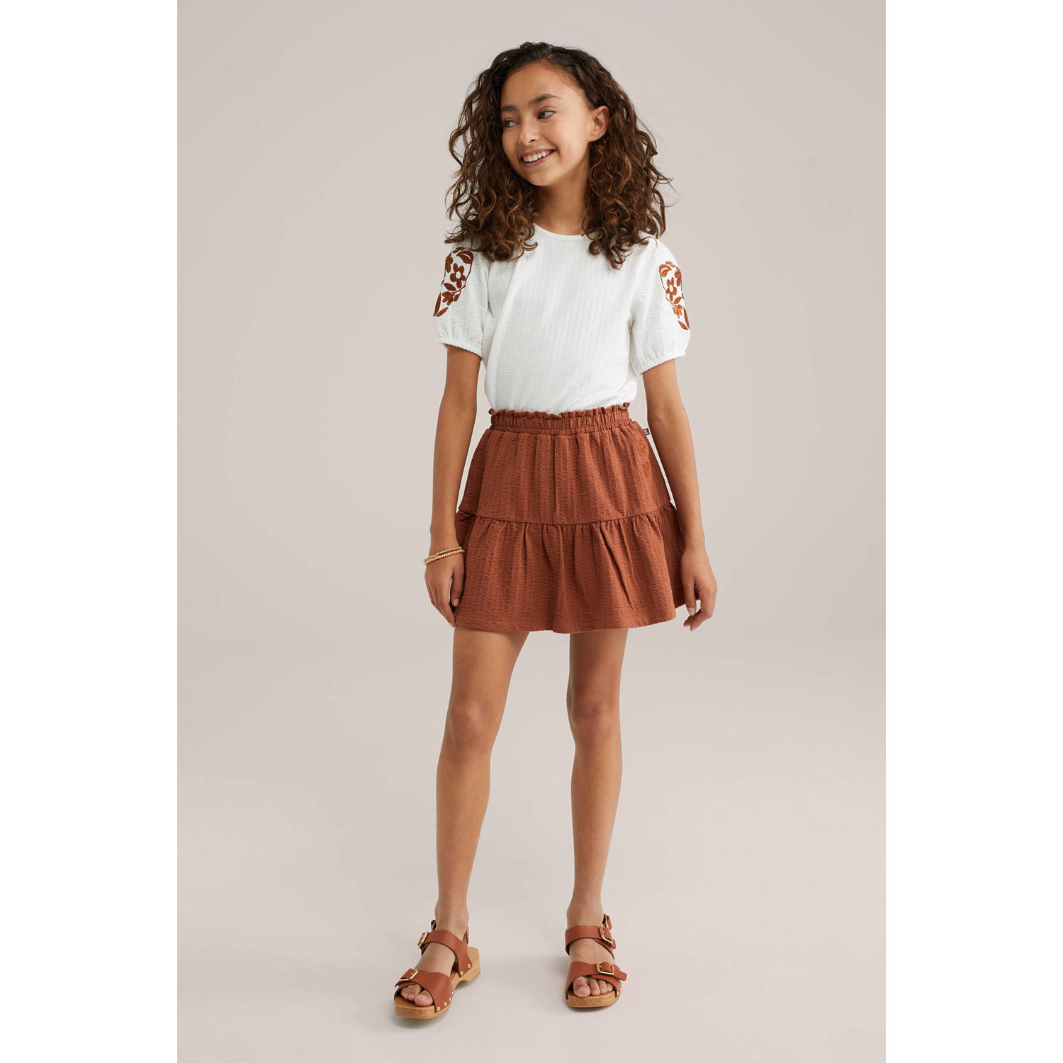 WE Fashion strokenrok bruin
