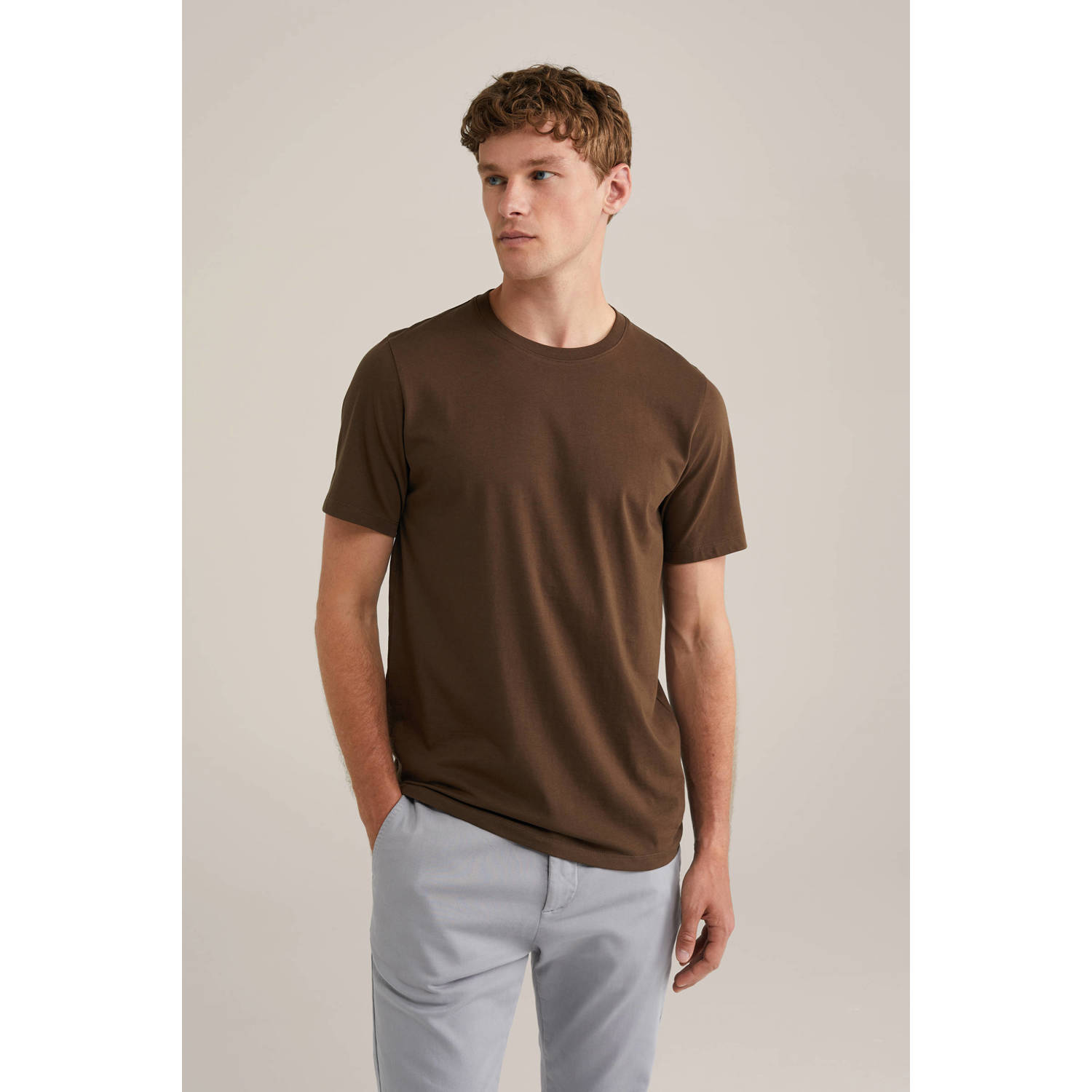 WE Fashion T-shirt bruin