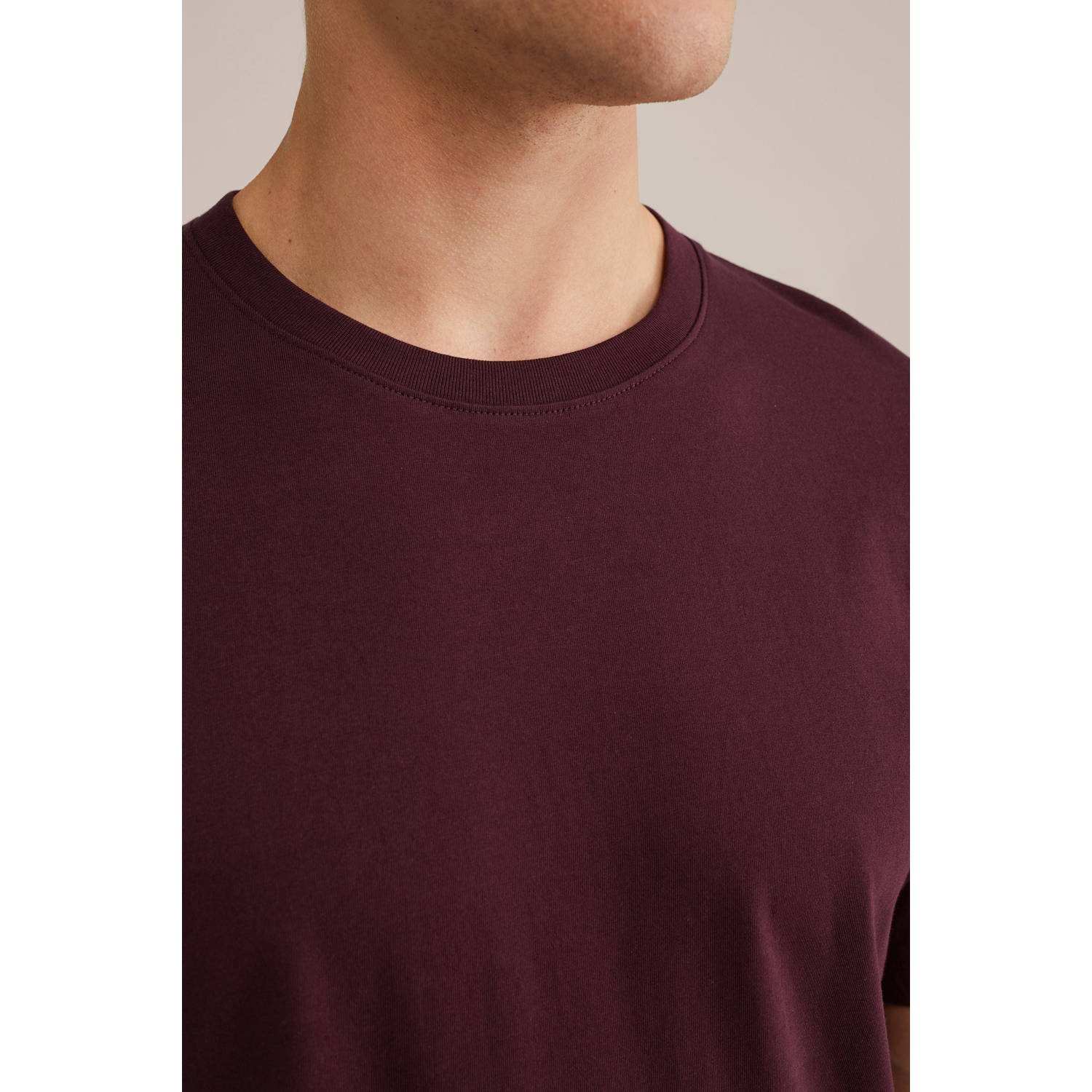 WE Fashion T-shirt donkerpaars