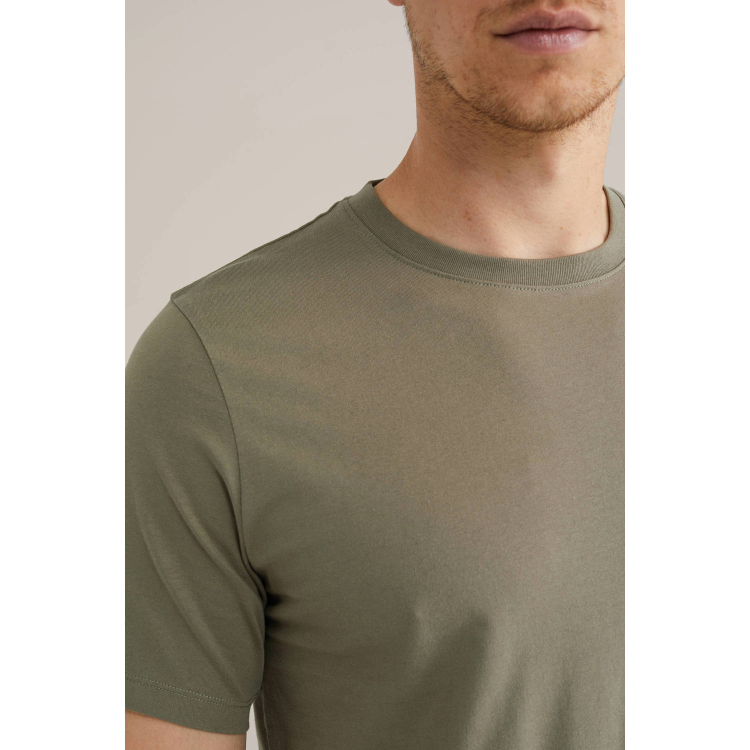 WE Fashion T-shirt olijfgroen
