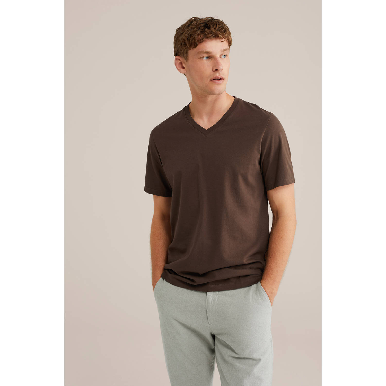 WE Fashion T-shirt bruin
