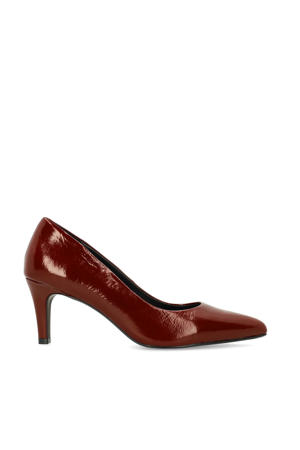 leren pumps donkerrood