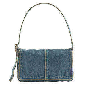 denim schoudertas Brennan blauw