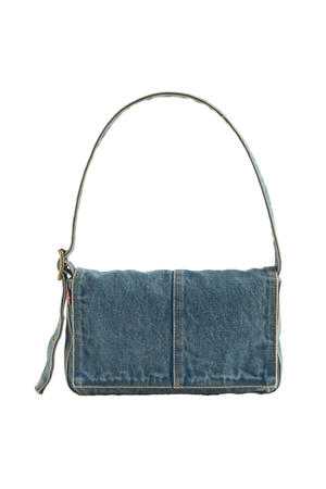 denim schoudertas Brennan blauw