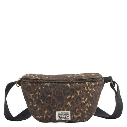 Levi's crossbody tas Devon met panterprint bruin afbeelding