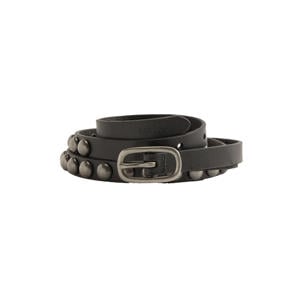 leren riem Glam Stud zwart