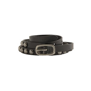 leren riem Glam Stud zwart