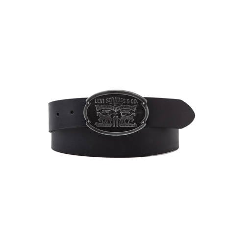 Levi's leren riem Billy Plaque zwart afbeelding