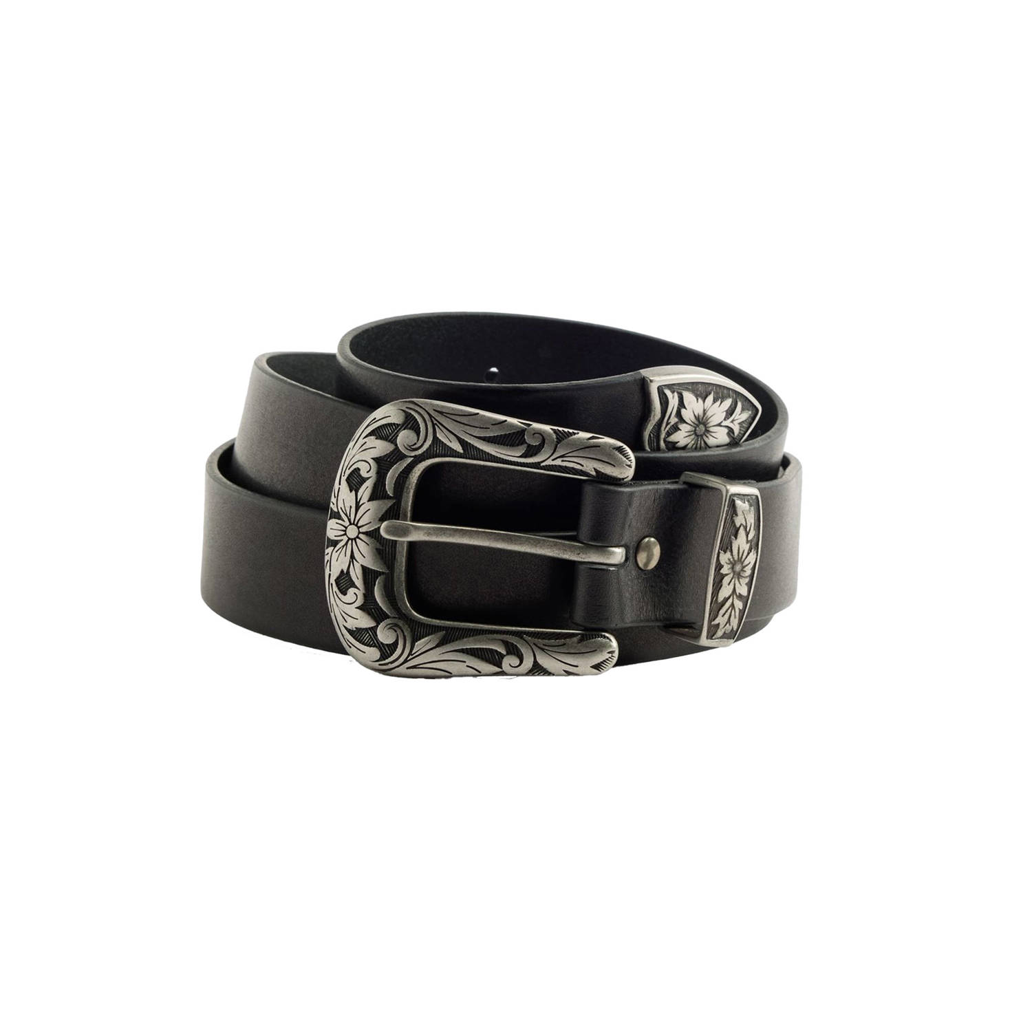 Levi's leren riem Go West zwart