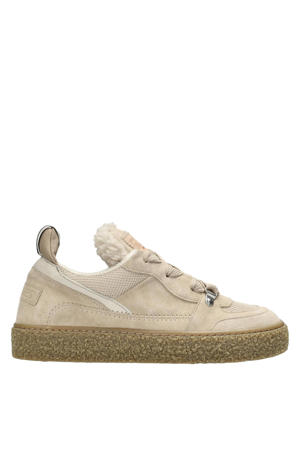 Chewy Unna gevoerde suède sneakers beige