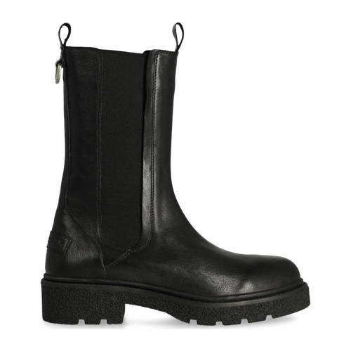 Shabbies Amsterdam Jacy Shelly leren chelsea boots zwart afbeelding