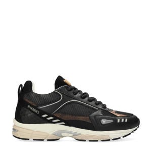 Abbey Masha leren sneakers zwart