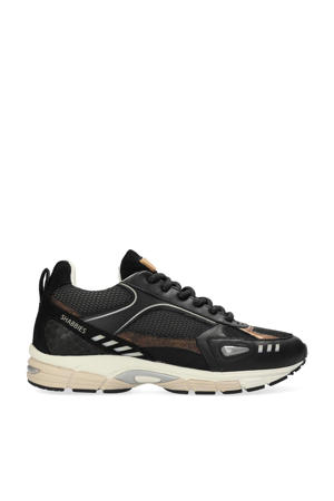 Abbey Masha leren sneakers zwart