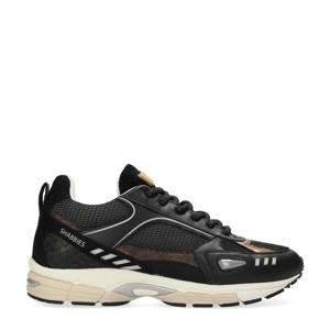 Abbey Masha leren sneakers zwart
