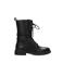 Shabbies Amsterdam leren veterboots zwart