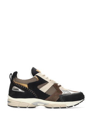 Abbey Run suède sneakers bruin/zwart