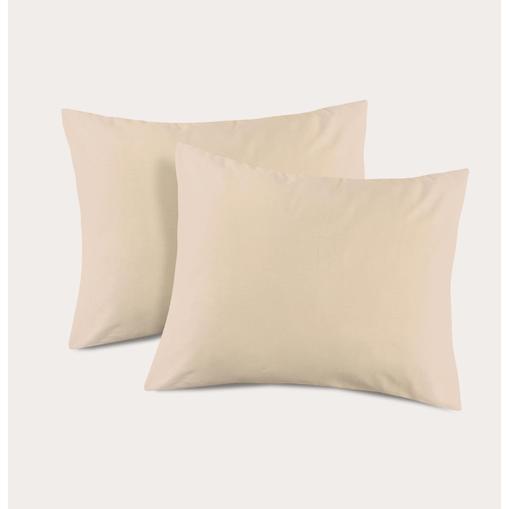 NOUS Living katoenen kussensloop beige - (50x70 cm) (set van 2)