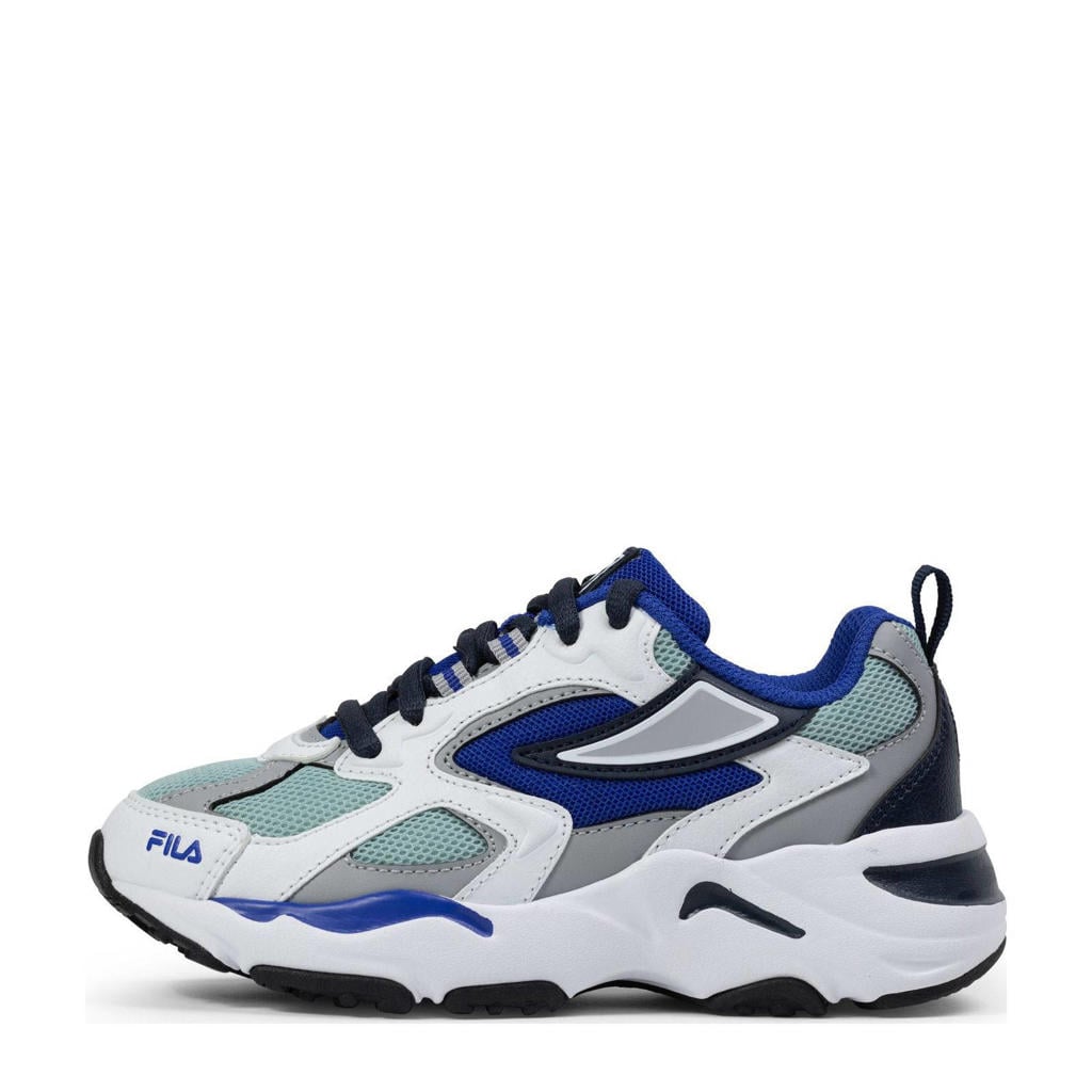 Wit, blauw en kobaltblauwe jongens Fila Ray Tracer sneakers van mesh-pu/voering: mesh/voetbed: eva met veters