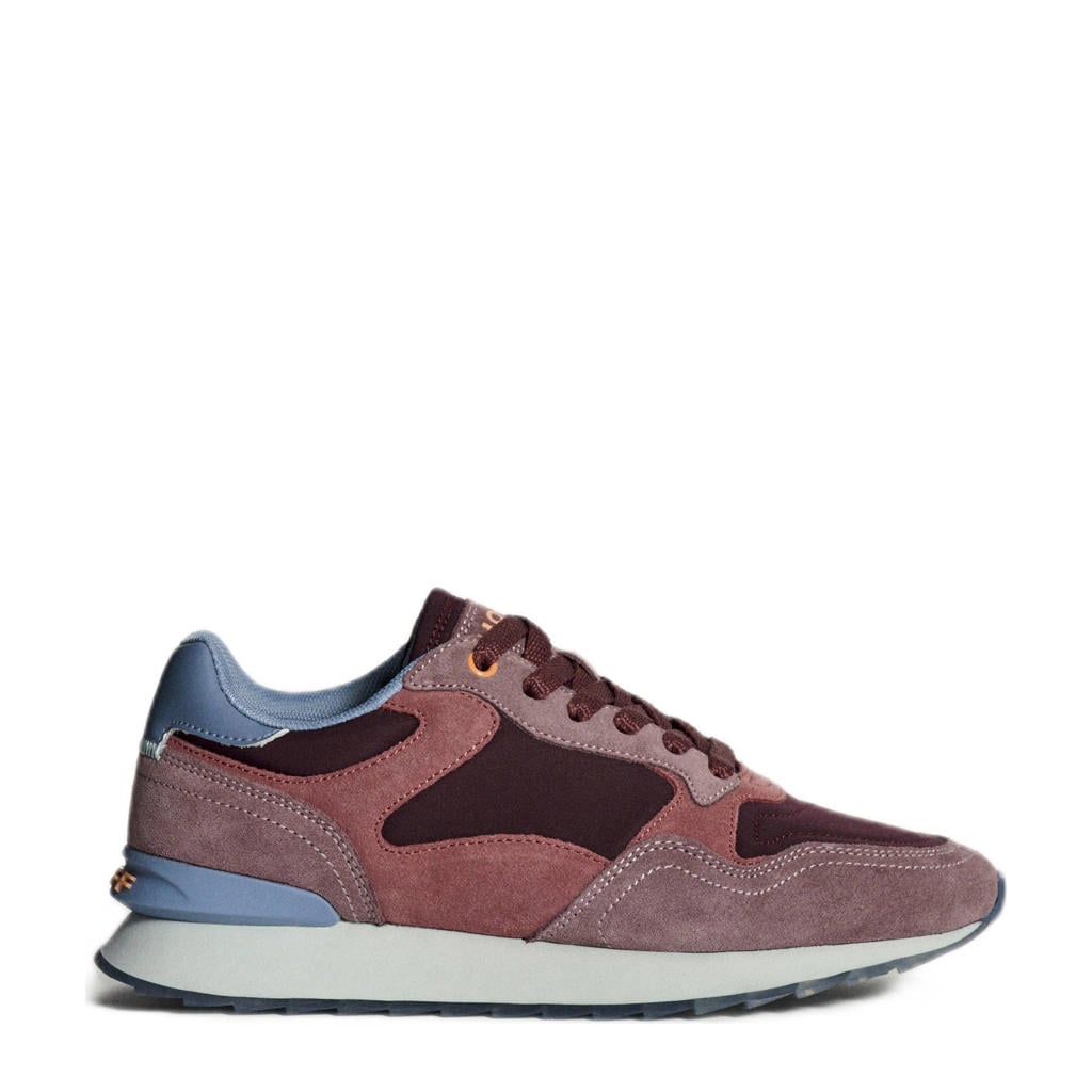 Roze en blauwe dames HOFF City suède sneakers met veters