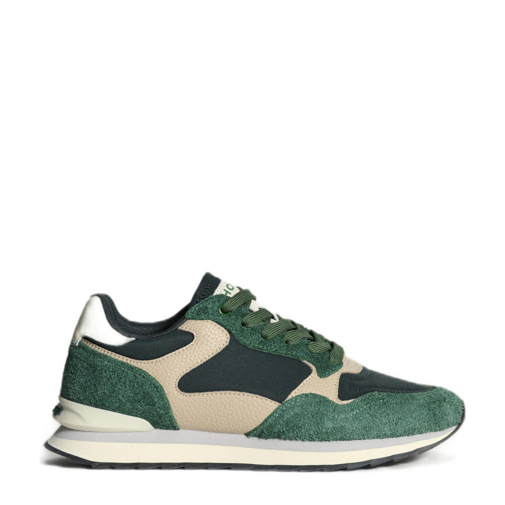Groen en beige dames HOFF City suède sneakers met veters