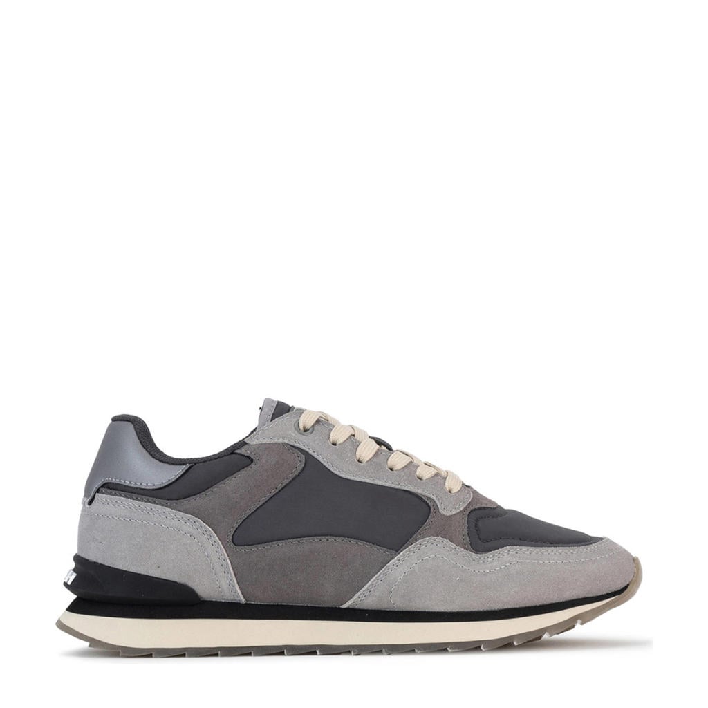 Blauwe dames HOFF City leren sneakers van 70% leer/30% textiel met veters