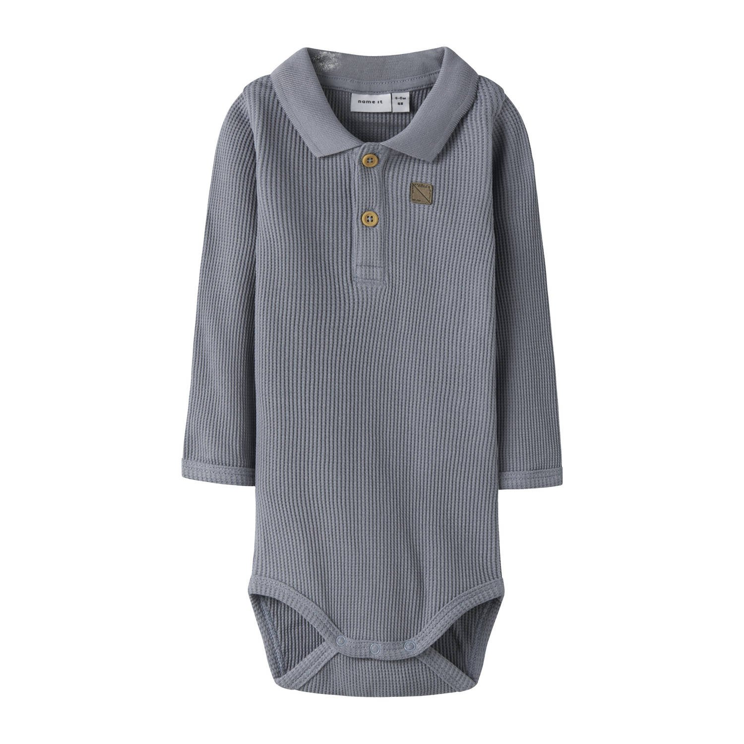 NAME IT BABY romper NBMNOOTER grijsblauw