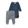 NAME IT BABY romper + broek donkerblauw/grijsblauw