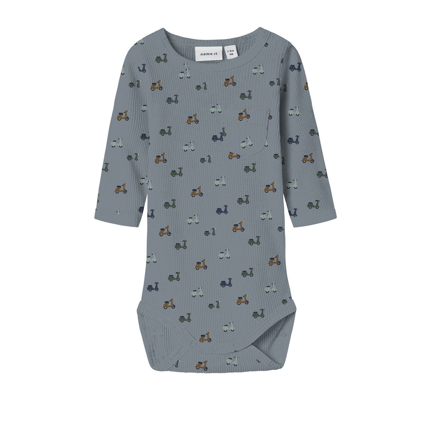 NAME IT BABY romper NBMNOOTER grijsblauw