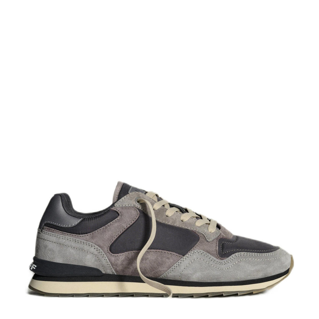 Blauw en grijze heren HOFF City suède` sneakers ; van 70% leer/30% nylon met veters