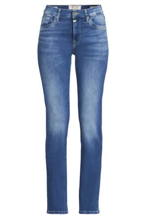 high waist skinny jeans medium blue denim
