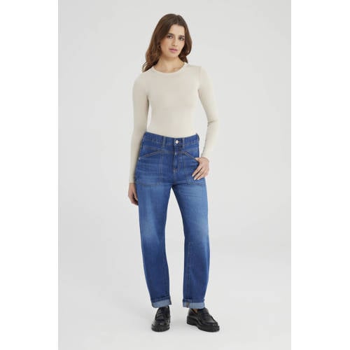 Cup of Joe Denim mom jeans dark blue denim afbeelding