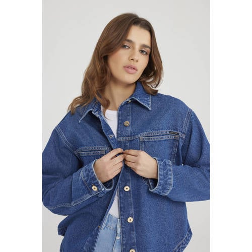Cup of Joe Denim denim spijkerjas dark blue denim afbeelding