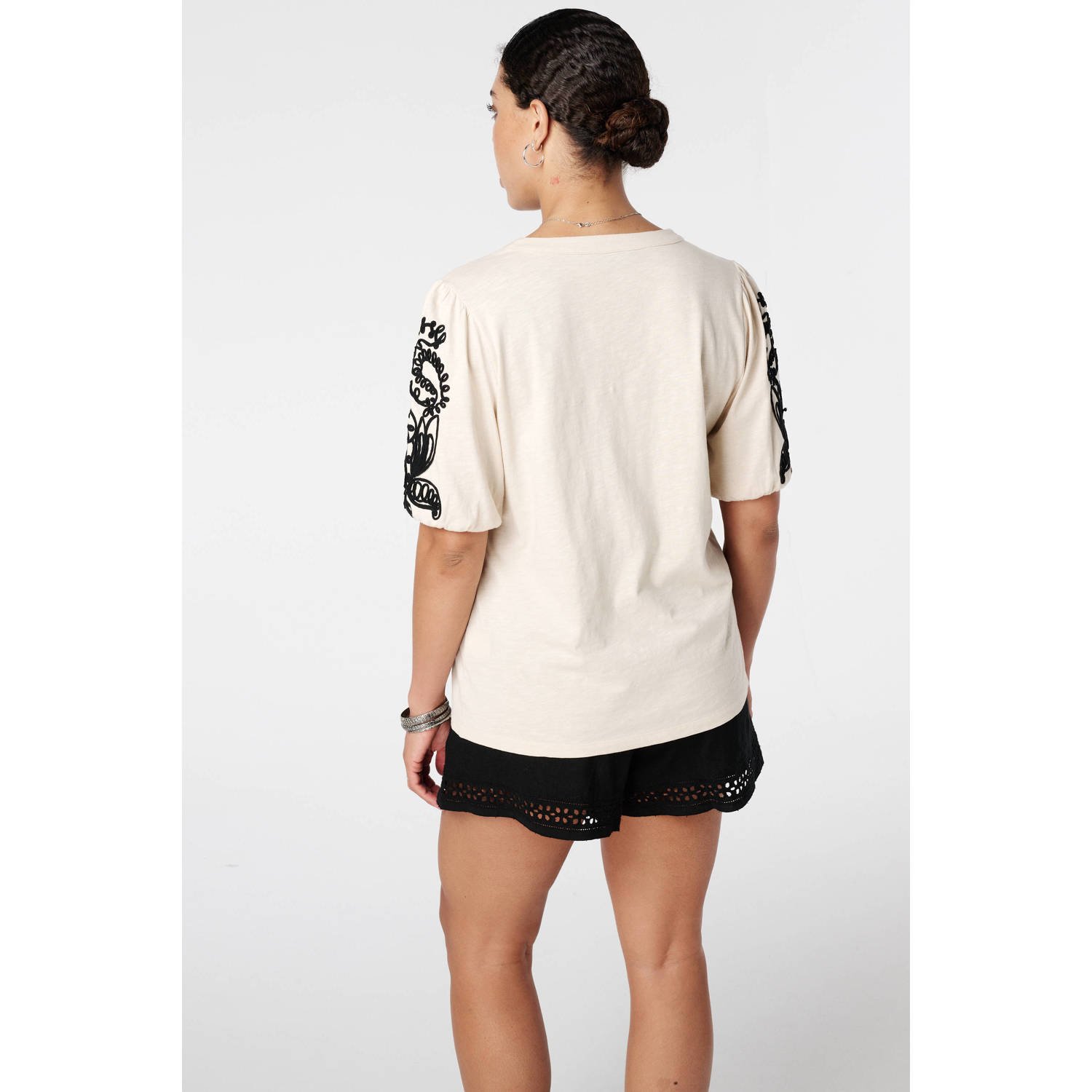 MS Mode blouse ecru broderie